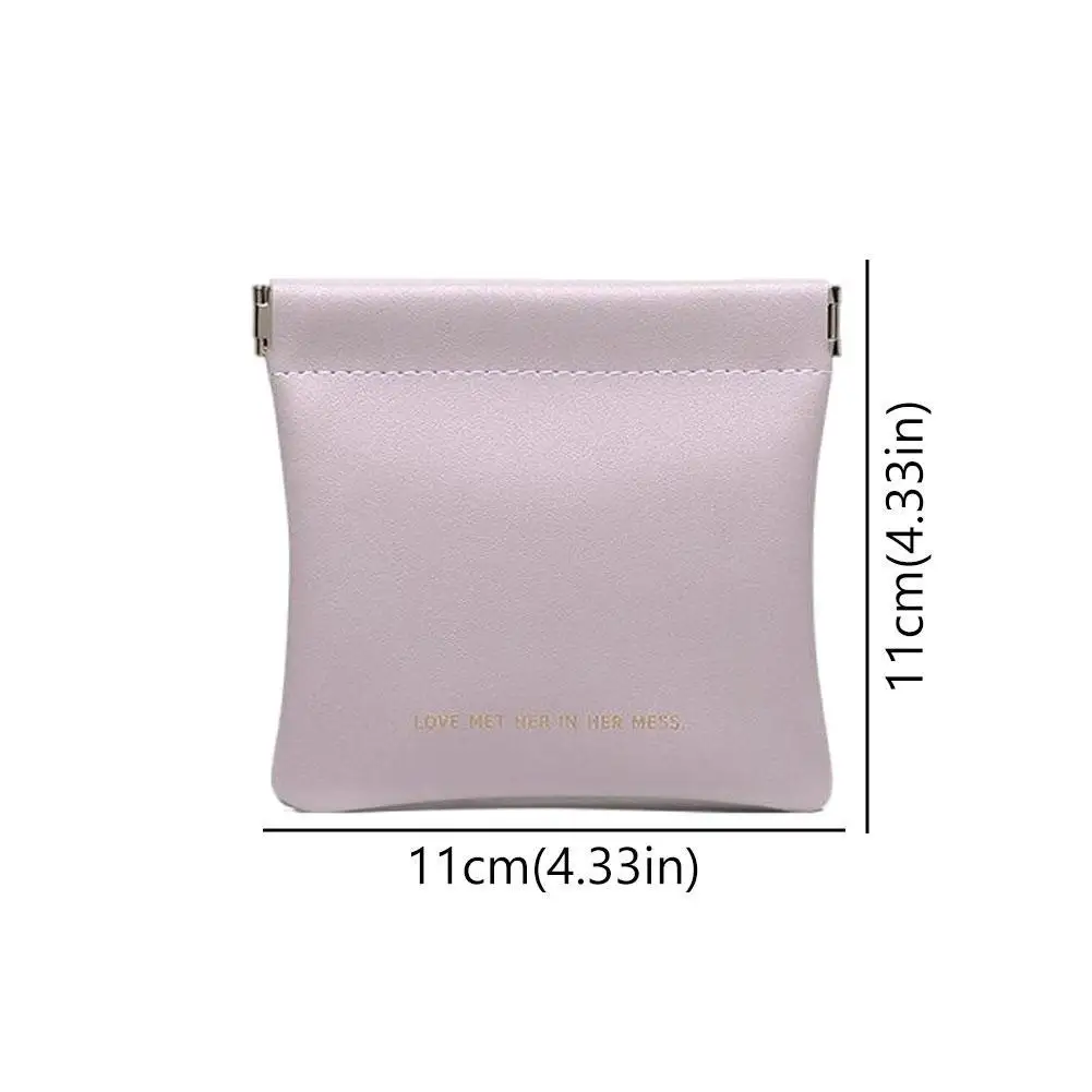 NEW 2 size Mini Portable PU Storage Bag Self-Closing Design Versatile Pouch for Wired Earphones, Lipstick & Small Accessories image 5