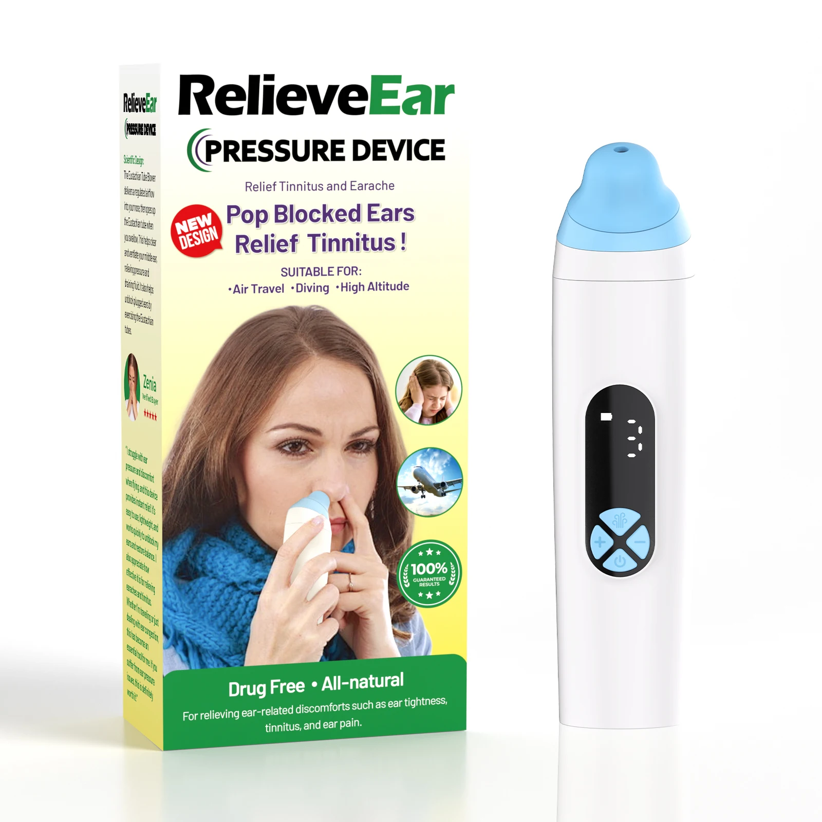 

Eustachian Device Easy To Use Unblock Eustachian Tube Balancing Ear Pressure Relieve Tinnitus Ear Pressure Reliever for Flying
