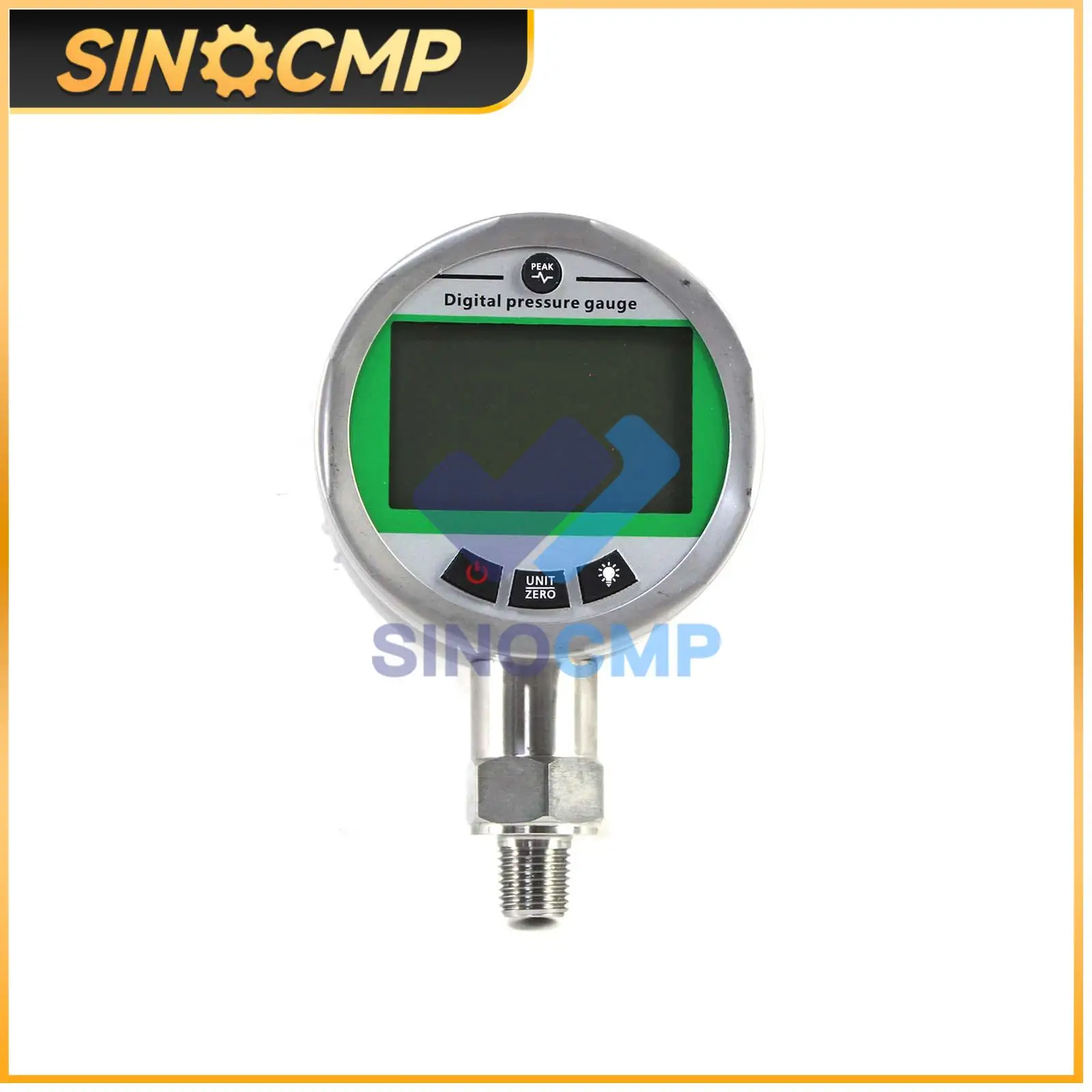 

1PC Digital Pressure 70MPA/10500PSI Gauge 5 Digits of Dynamic Pressure Gauge G1/2 Interface 0.4% FS w/ Silica Gel Case