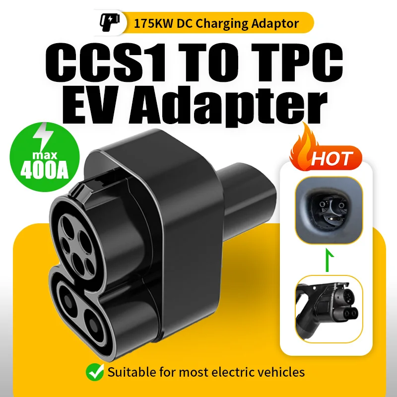 CCS1 to Tesla EV Adapter DC Fast Charging for Tesla Model3 Y S X 400A Max 175KW CCS Combo1 TPC Adaptor Compatible NACS Convertor