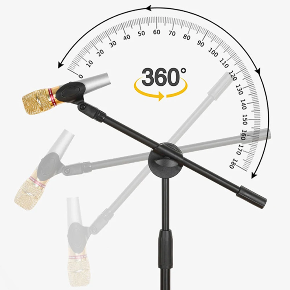 2pcs Microphone Arm Universal Mic Clips Adjustable Tripod Accessory Durable ABS Material Compact Size Lightweight