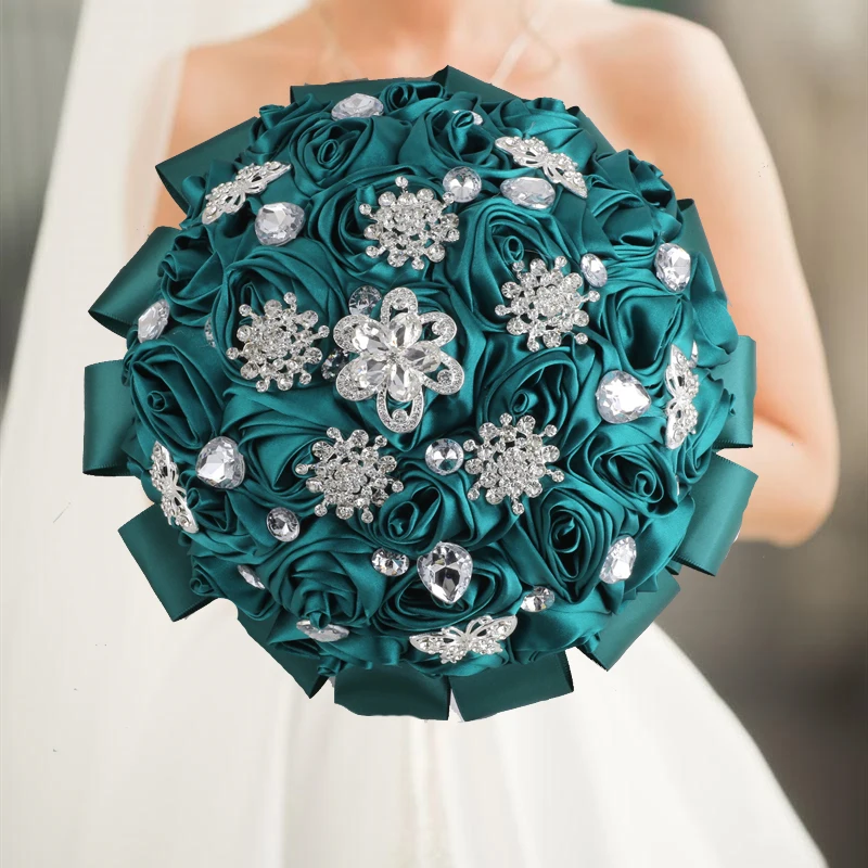 

Bride and Bridesmaids Holding Bouquet Wedding Flowers