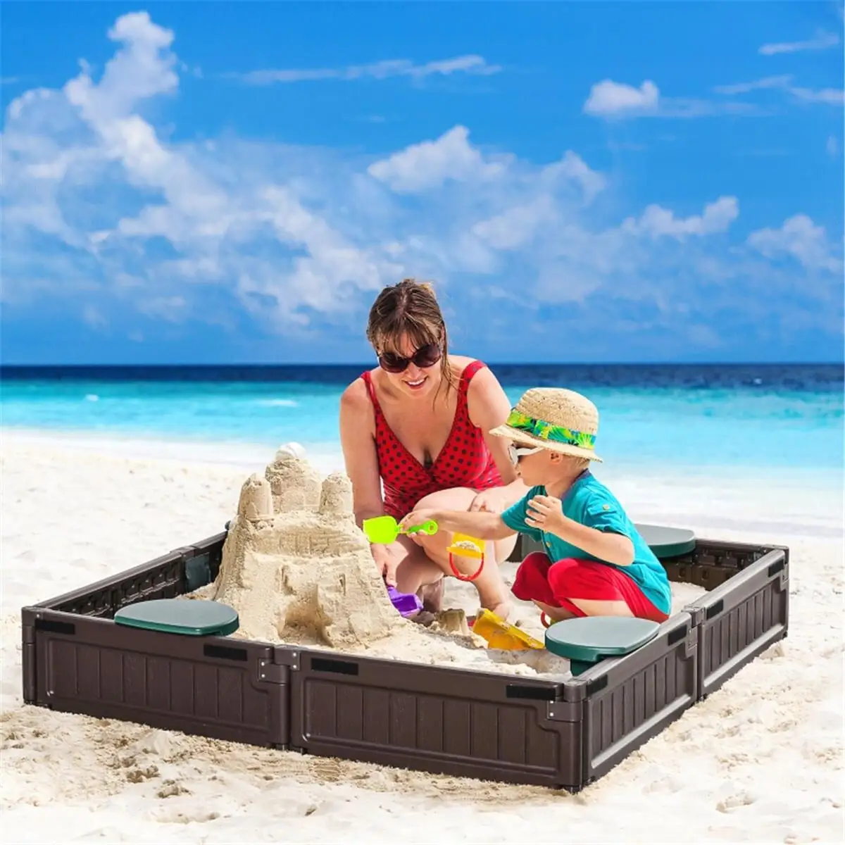 Covered Kids Sandbox - Safe & Fun Outdoor Play for Children | Shipping Available