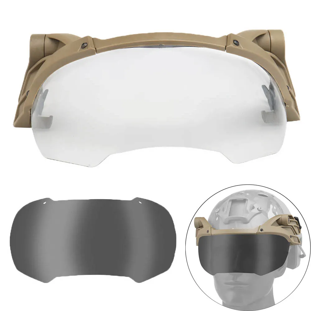 

Tactical FAST Helmet Guide Goggles 90 Degree Flip Outdoor Hunting Combat Airsoft Helmet Goggles Riding Sports Protective Gear