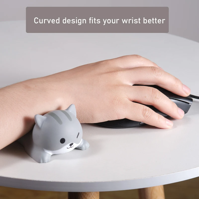 Almofada de descanso de pulso bonito para mouse, suporte de computador, descanso de braço portátil para mesa, material de escritório Kawaii ergonômico