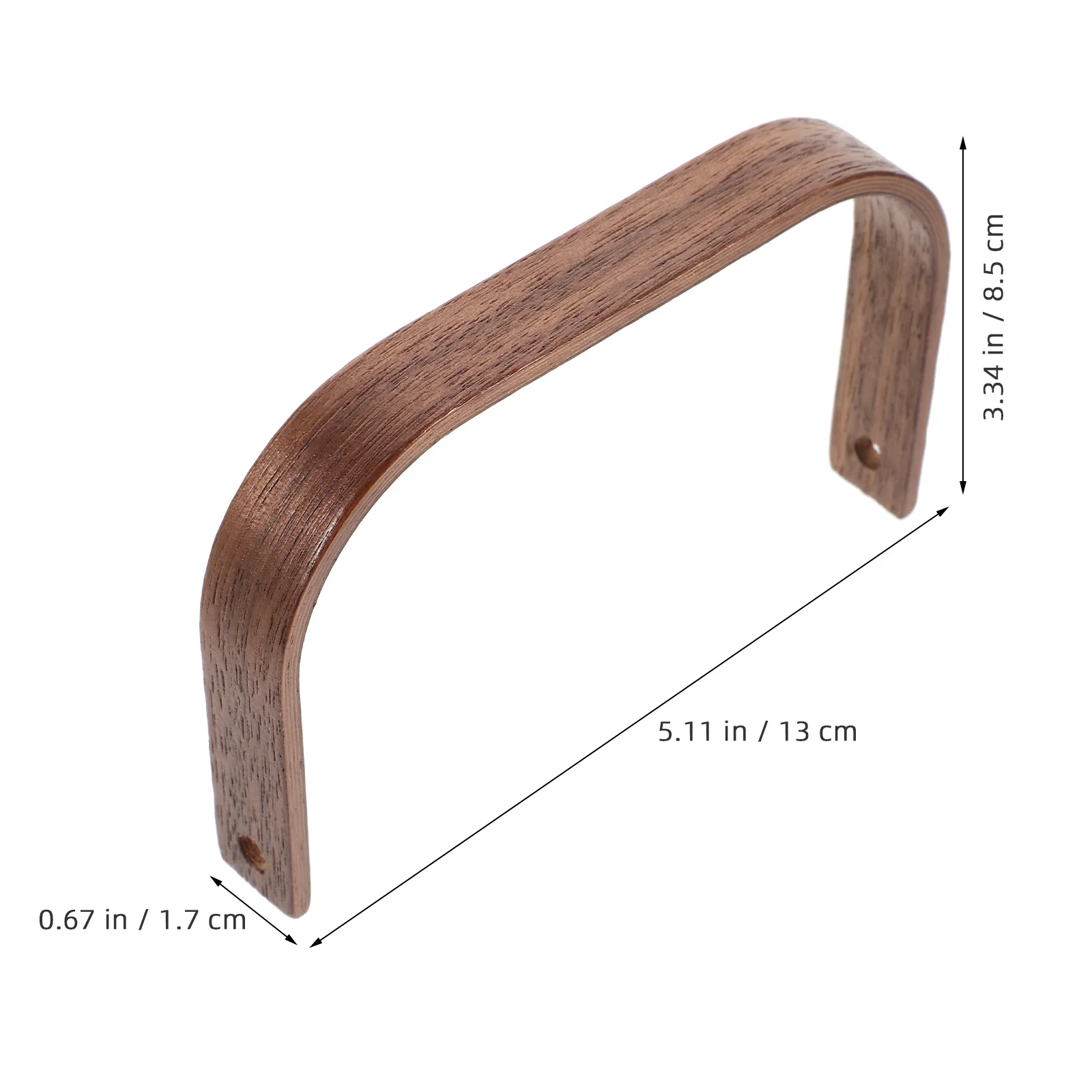 

2pcs Walnut Wood Teapot Handle Replacement Small Lightweight Kettle Grip For Home Kitchen Tea Pot Accessories Vintage Handle