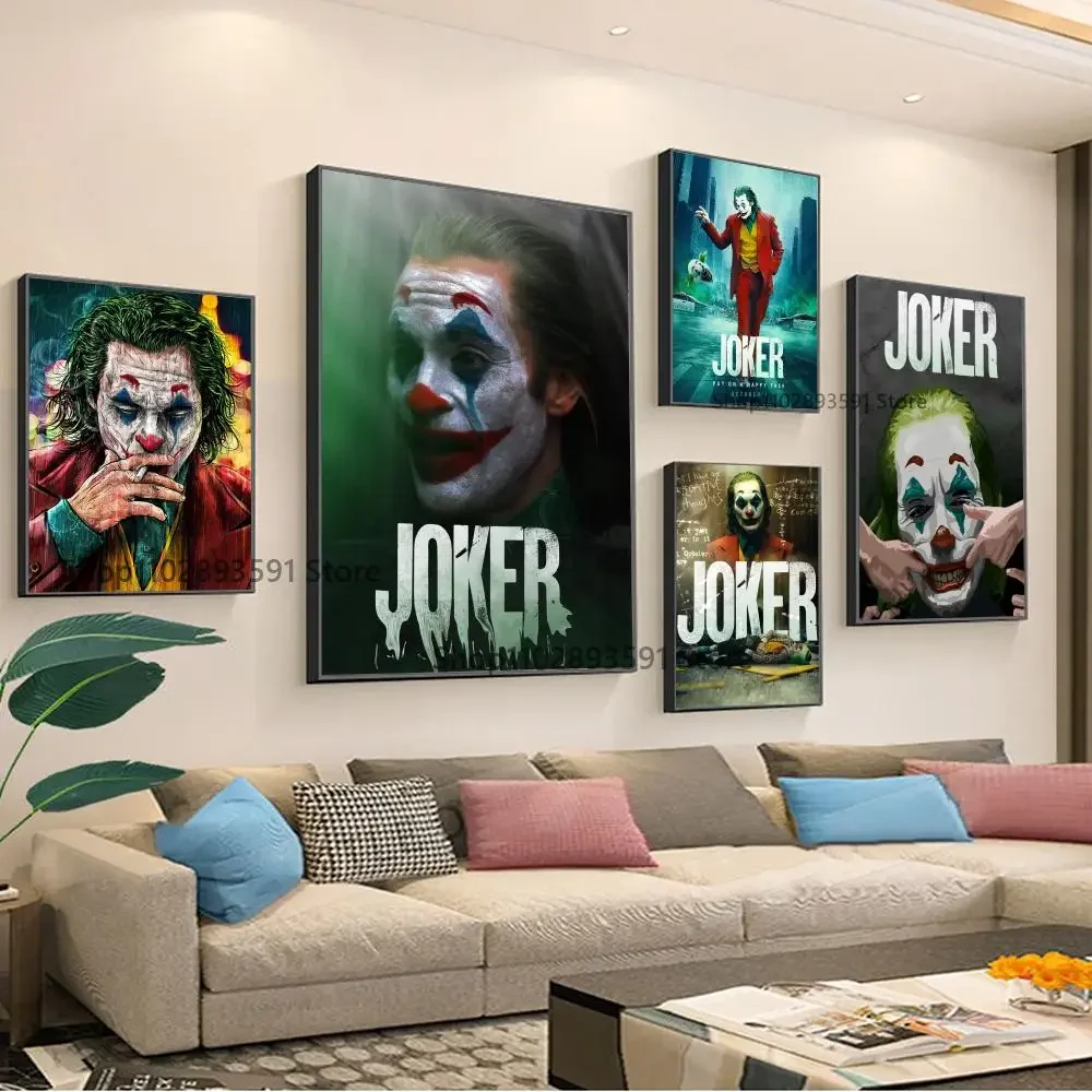 1pc Joker Poster Paper Print Home Bedroom Entrance Bar Cafe Art Painting Decoration