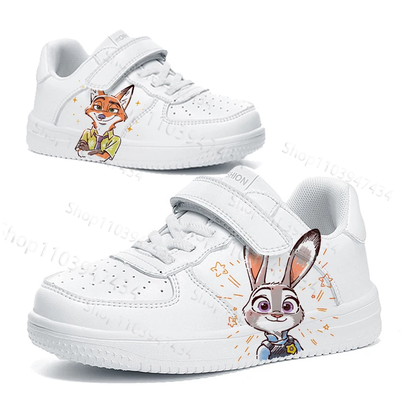Judy Nick Zootopia 2 موضوع سلسلة زوجين طباعة تصميم بسيط الاتجاه عارضة أحذية رجل امرأة الأطفال أحذية للبنين بنات الأحذية #4