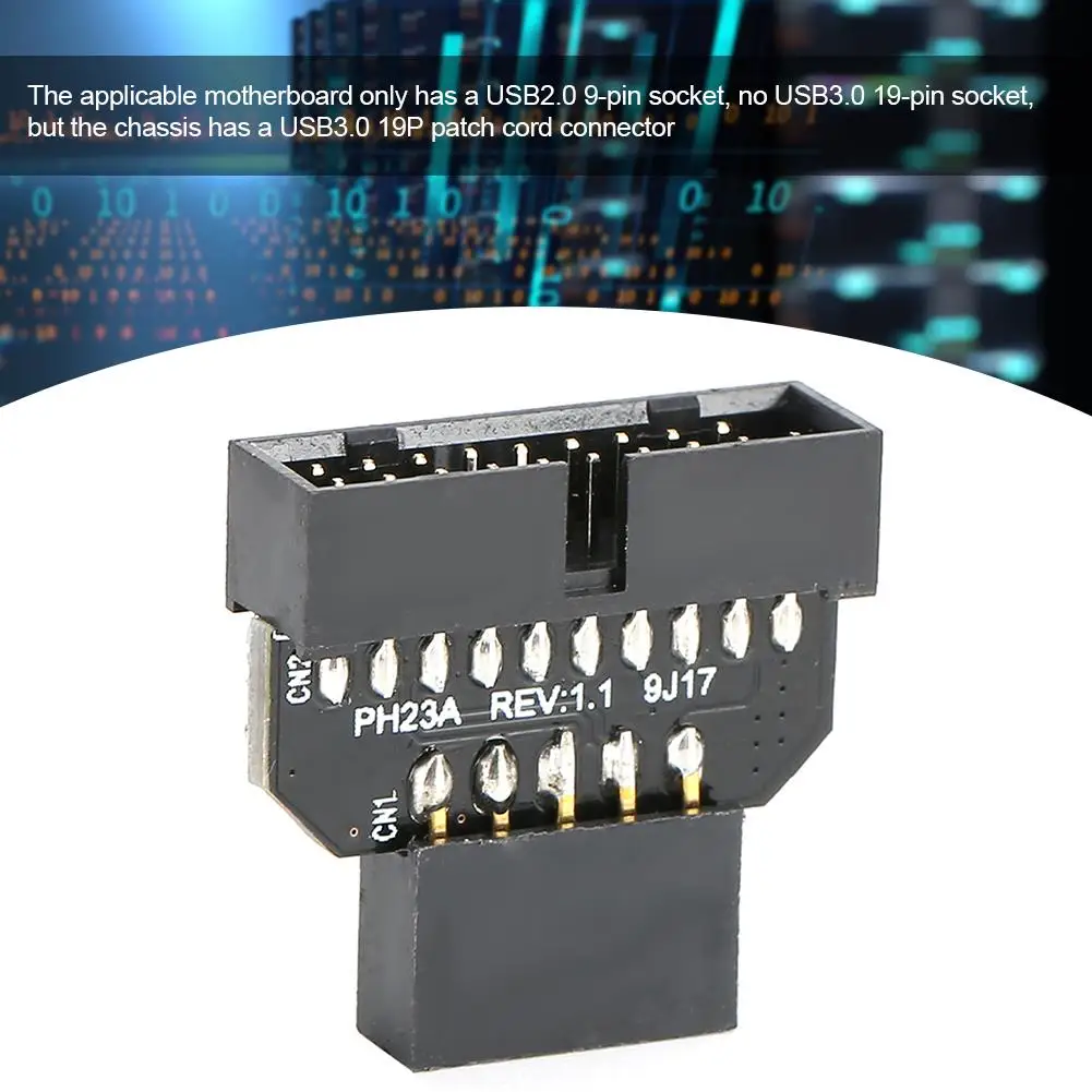 USB 2.0 to USB 3.0 19-Pin Adapter for PH23A Motherboard - Plug-in Connector image 6