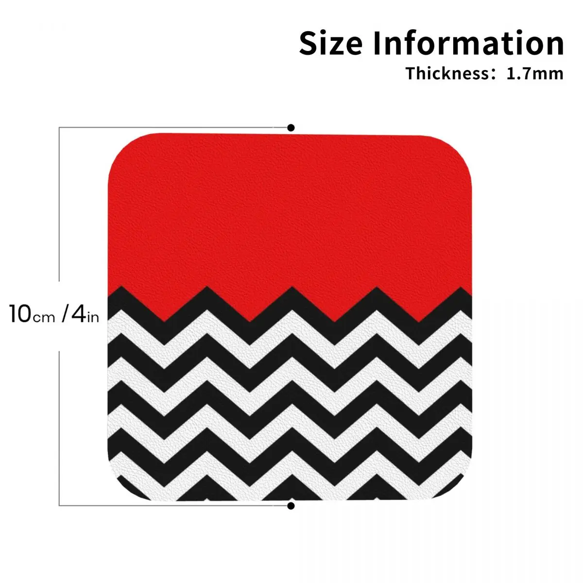 Twin Peaks - Black Lodge Pattern sottobicchieri tovagliette da cucina isolamento impermeabile tazza tappetini da caffè stoviglie per la casa Set di 4