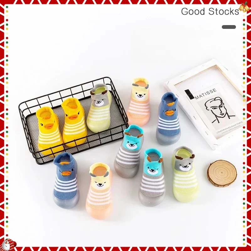 

Детская прогулочная обувь с милой маленькой желтой уткой, весенне-осенняя детская обувь на мягкой подошве, нескользящие домашние носки и обувь для дошкольного пола