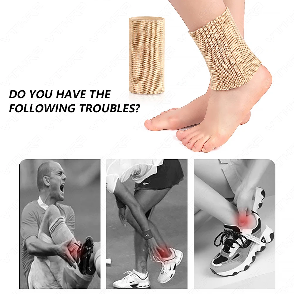 Nylon Ankle 1PC Support Elastic Protection Wrap Sprain Fasciitis Ankle Brace Sleeve for Running Sports Fitness Soccer Basketball