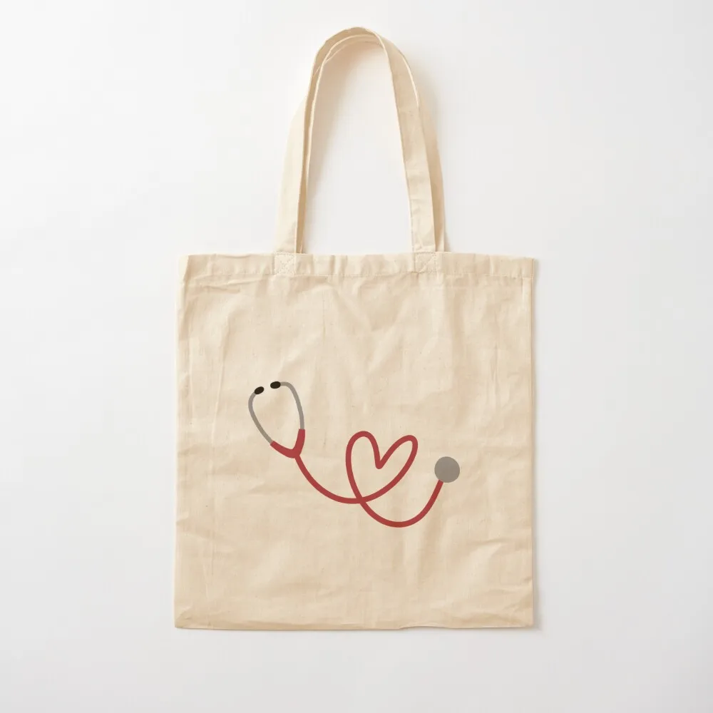 Red Heart Stethoscope Tote Bag Women's bags Shopper tote bag men's