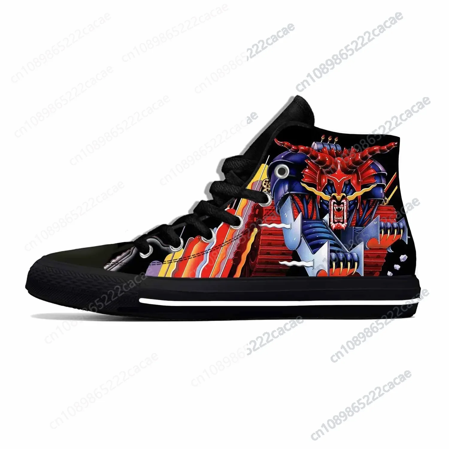 

Priest Heavy Metal Rock Band Music Judas Fashion Casual Cloth Shoes High Top Lightweight Breathable 3D Print Men Women Sneakers