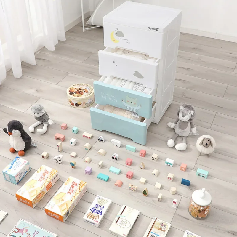 

Multilayer Living Room Storage Box: Children’s Toy Organizer, Mobile Pulley Case with Safe Materials, Convenient Storage