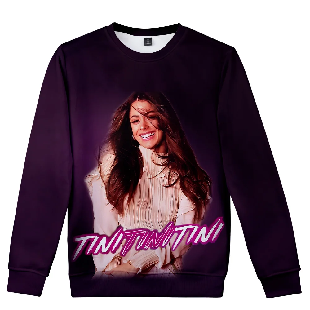 Tini Stoessel Merch-Sudadera de manga larga para hombre y mujer, ropa de calle de estilo informal, 3D, Tini Tour, 2023