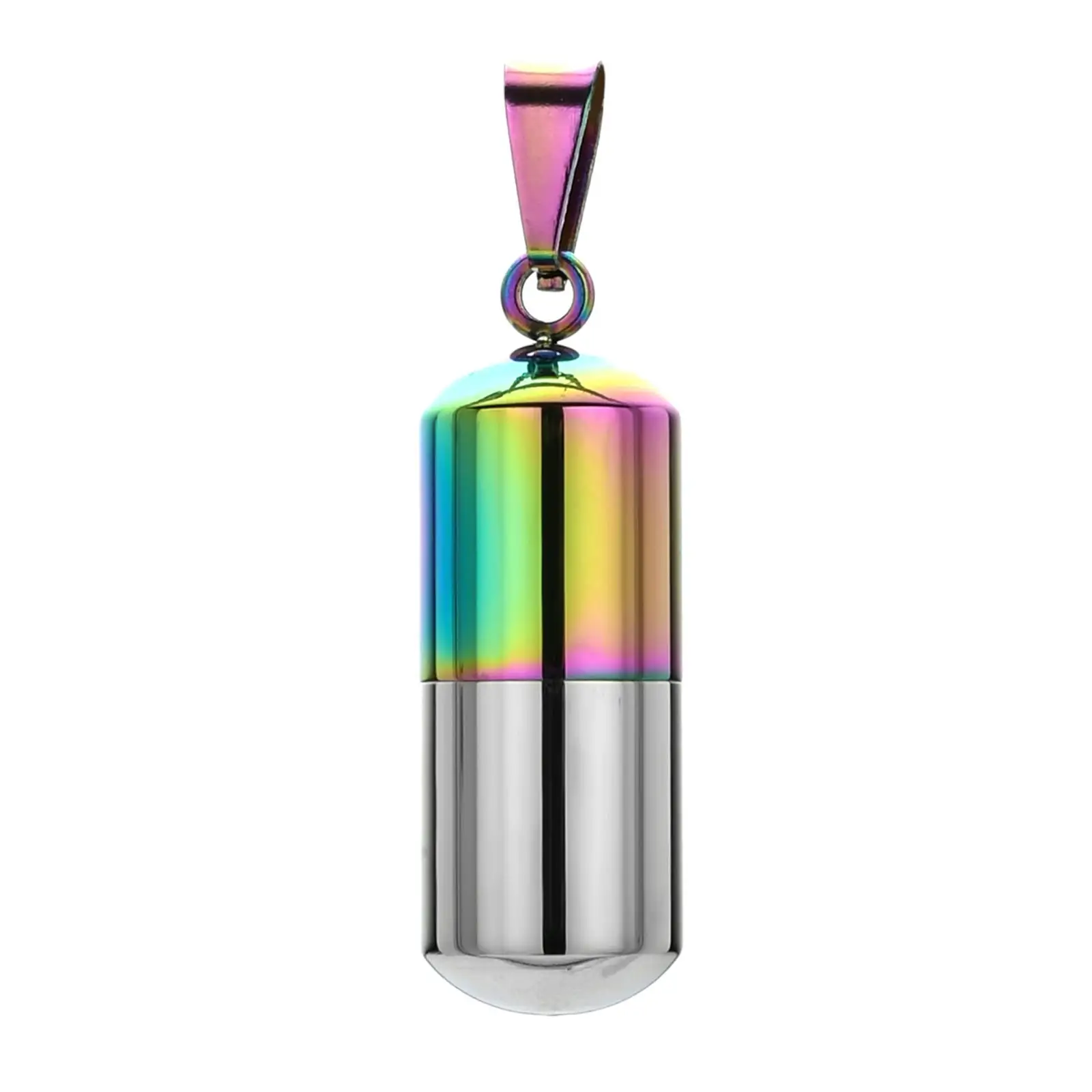 Men Openable Pill Necklace Pendant Perfume Holder Ashes Holder Keepsake