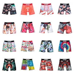 1Pcs Men Underwear Breathable Nylon Men's Boxershorts Fashion Printed Mens Underpants Man Panties Sexy Men Trunks Boxer Briefs