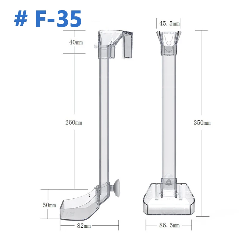 Aquarium Acrylic Feeding tube Anti-stuck fish design Transparent fish feeder Suitable for a Variety of fish Tanks