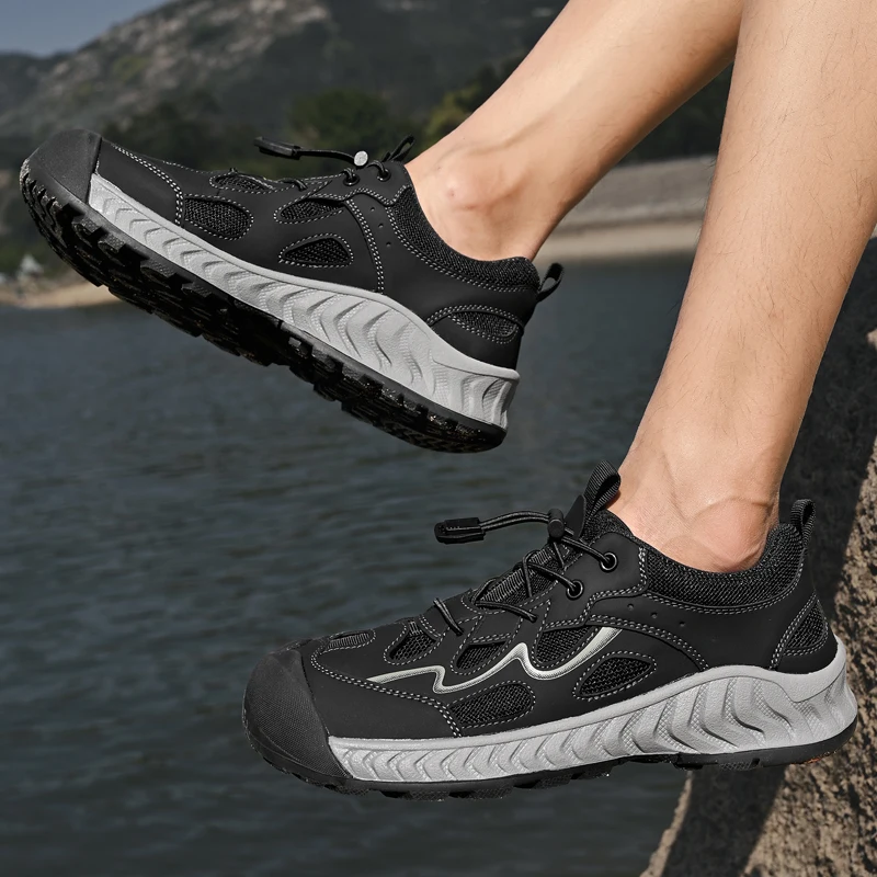 Men's Outdoor Hiking Shoes, Breathable Sports Shoes, Anti-slip and Wear-resistant Hiking Shoes, Men's Casual Walking Shoes