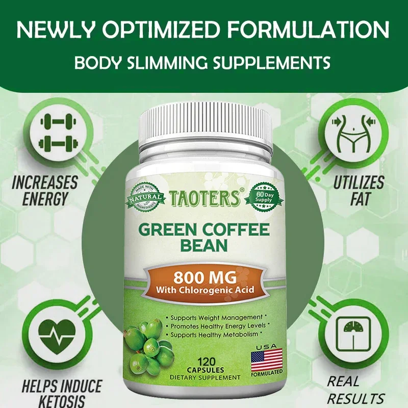 Green Coffee Bean Extract - Supports Weight Goals, Energy and Antioxidants - Vegan, Non-GMO