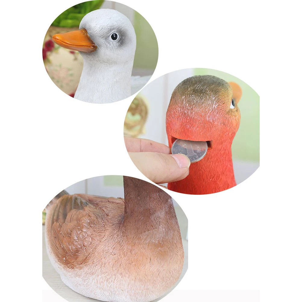 

Adorable Piggy Bank Resin Simultaed Shape Birthday Gift Creative Money Box Home Ornament Desktop Decoration (Red)