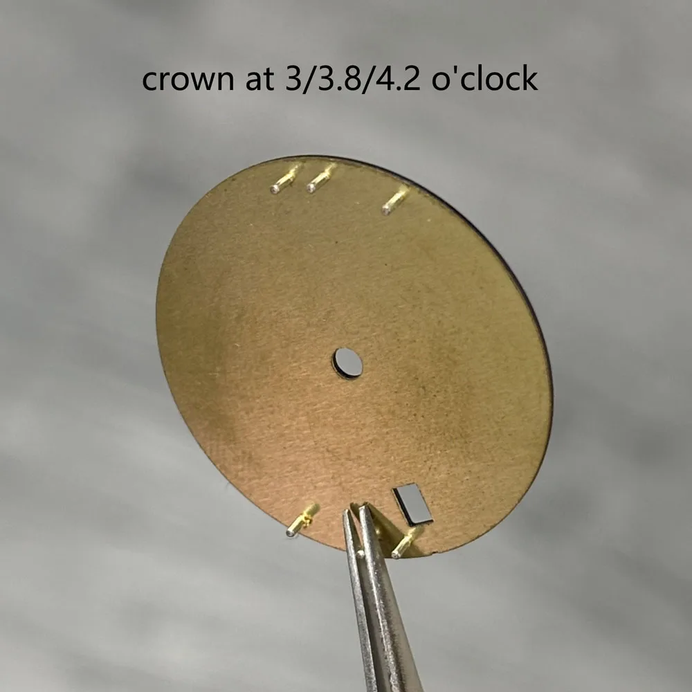28.5mm nh35 S logo dial sparkling starry sky dial for nh35 movement blue-gold stone star s dial nh35 hands green lumen watchmods