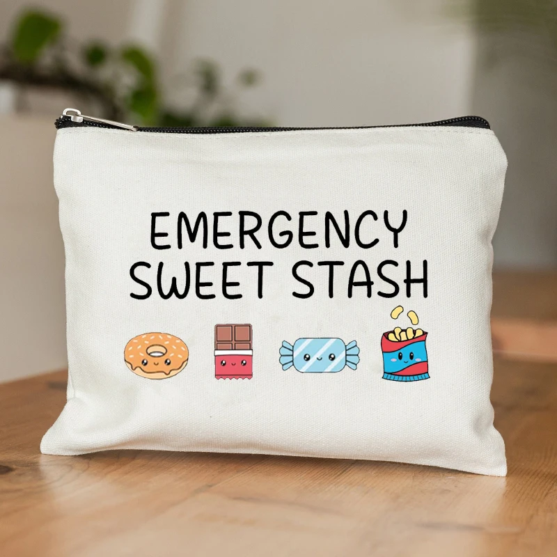 Emergency Sweet Stash Bag Children Pencil Case Snacks Storage Clutch Women Makeup Lipstick Pouch Kawaii Dessert Organizer Case