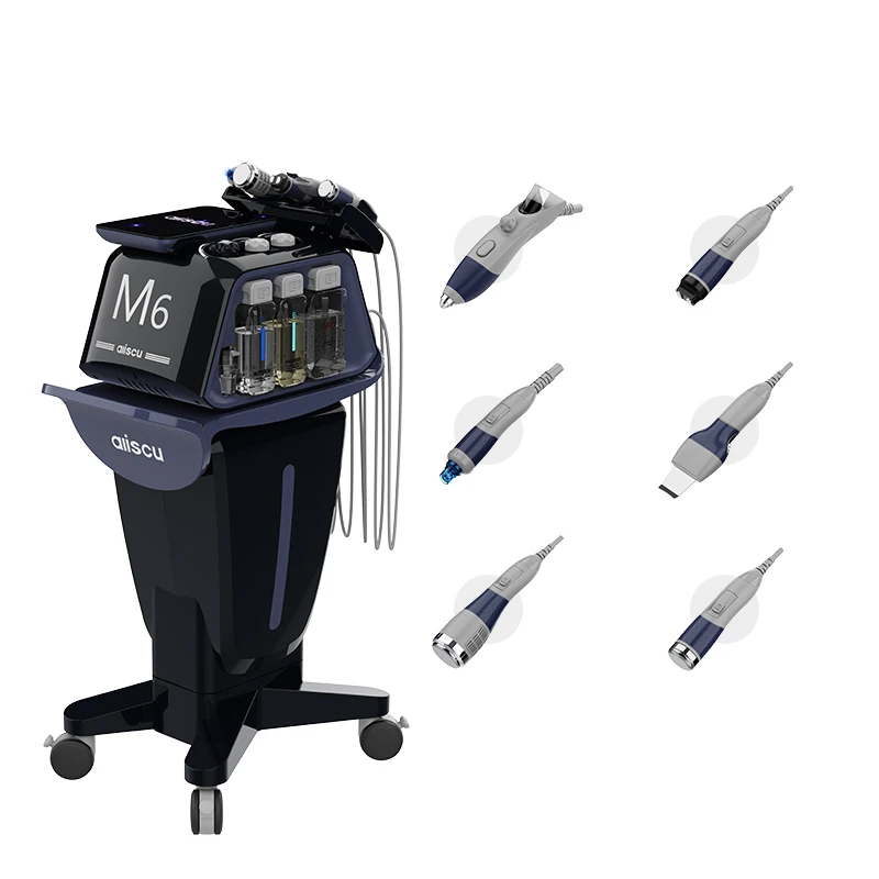

6 in 1 Hydro Microdermabrasion M6 Machine Oxygen Jet Aqua Facials Skin Care Cleaning Hydro Dermabrasion Facial Machine