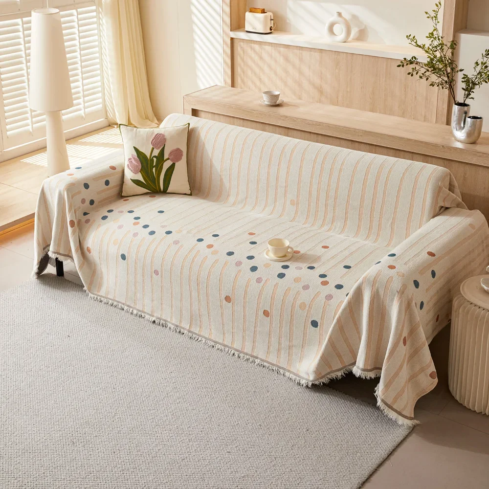 Thicken Sofa Cover Sofa Blanket Simple Cushion Ins Wind Sand Hair Towel Fashion Lunch Blanket Sofa Towel