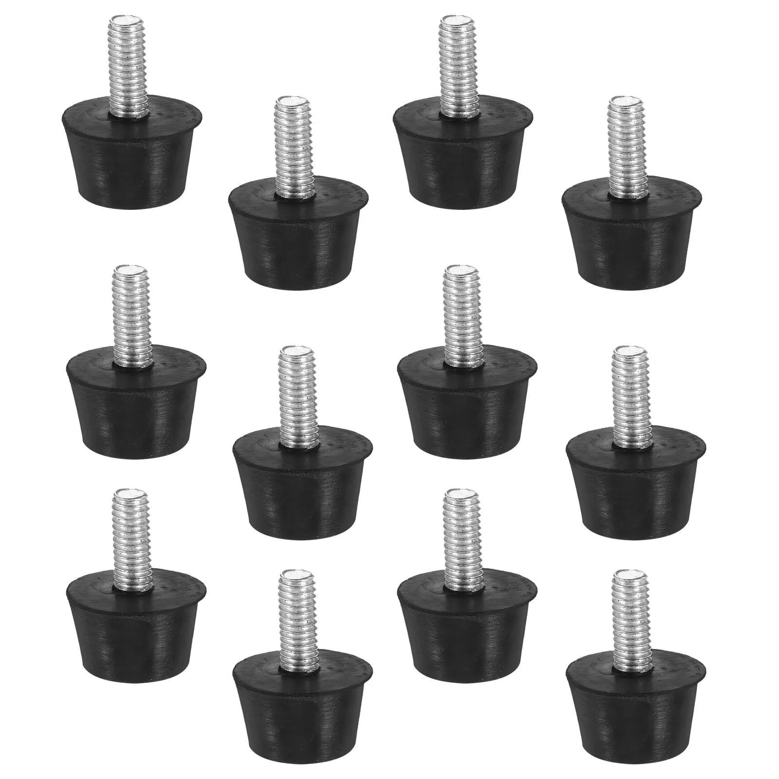 12Pcs Anti Furniture Feet For For Chair Legs Furniture Maker Levelers Adjustable Rubber M6 Screw Leveling