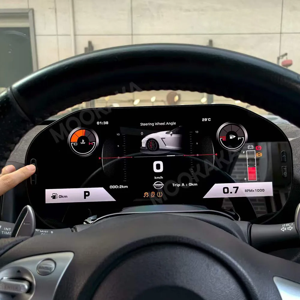 For Nissan 370Z 2008-2019 Car LCD Dashboard Digital Cluster Virtual Cockpit Instrument Speedometer Multifunctional Screen