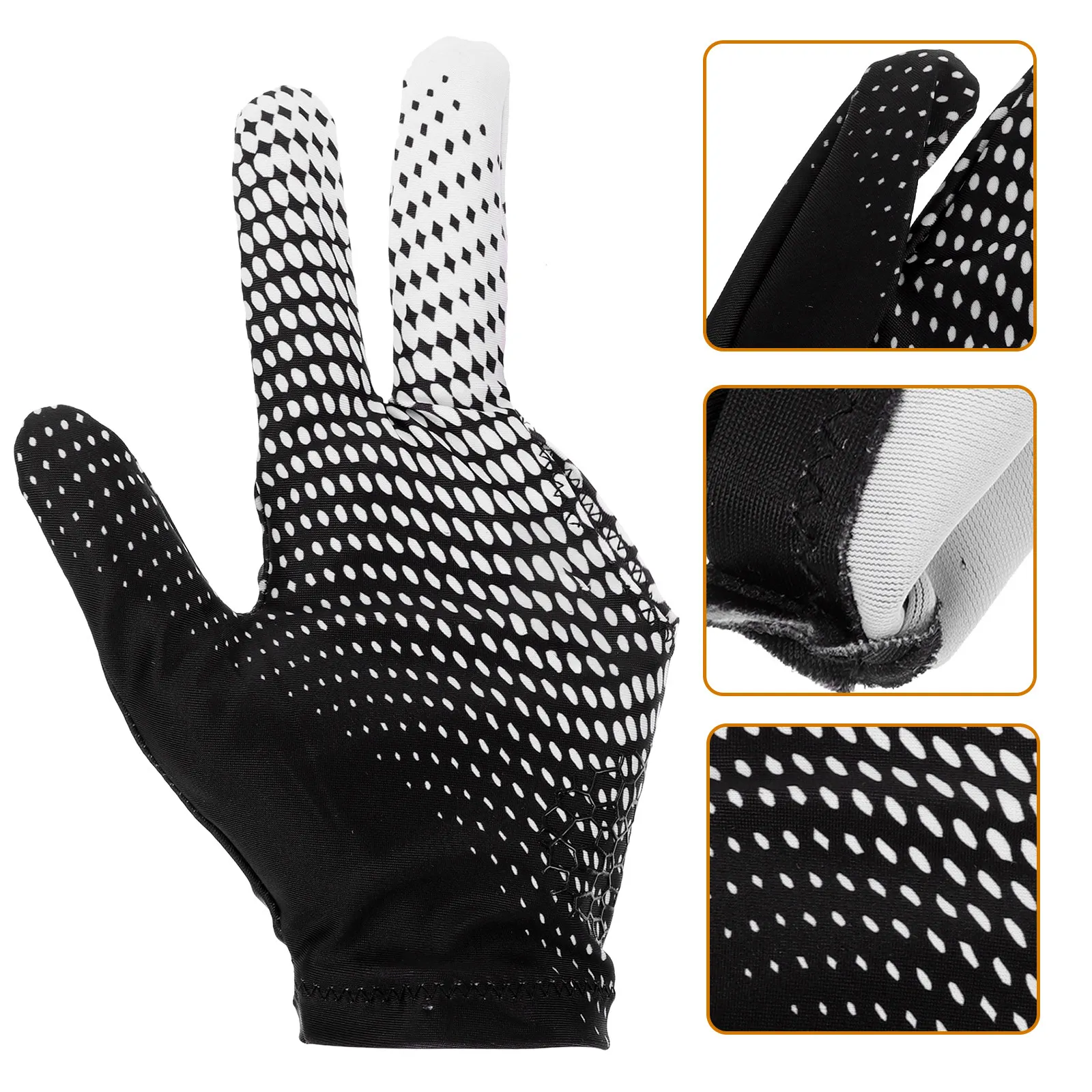 

1 шт. Высокоэластичная бильярдная перчатка с защитой от скольжения, удобная, легкая, из ткани, на 3 пальца, для снукера, портативная, для мужчин и женщин