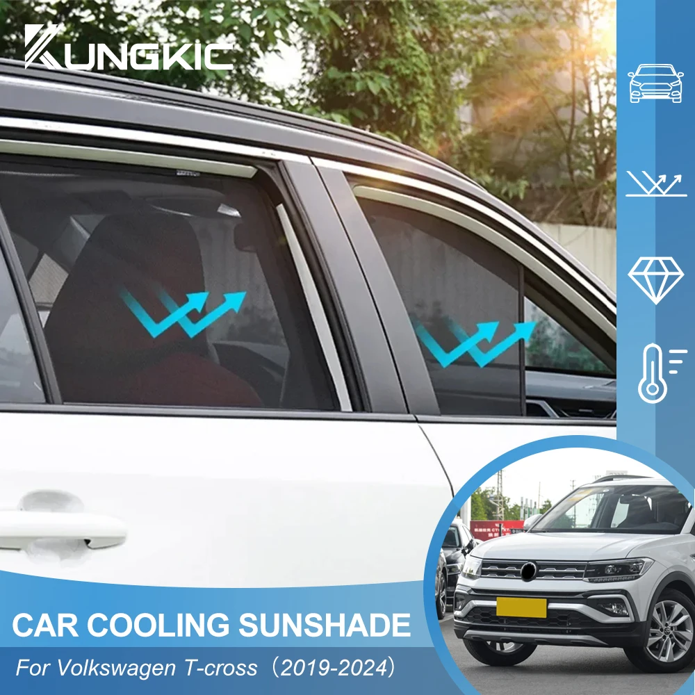 

Custom Magnetic Car Window Sunshade For Volkswagen T-cross 2019 2020 2021 2022-2024 Curtain Mesh Front Windshield Frame Curtain