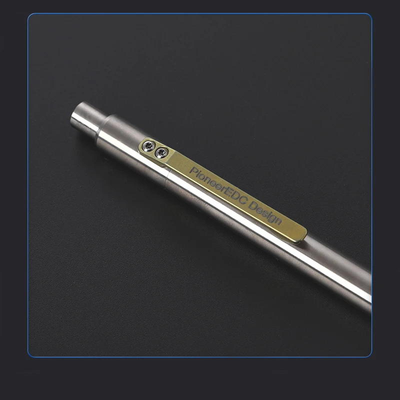 Outdoor Portable EDC Titanium Alloy Ball Neutral Metal Signature Pen, Press Type Tactical Pen