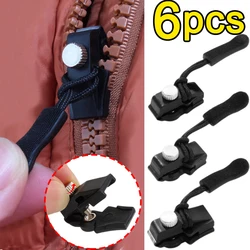 6pcs Instant Zipper Universal Instant Fix Repair Kit Replacement Zip Slider Teeth Multifunctional Clothing Replacement Zipper