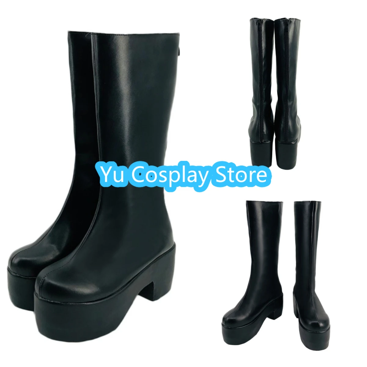 

Аниме-костюмы для мужчин и женщин, черная обувь, аниме-ботинки на заказ, Хэллоуин, карнавал