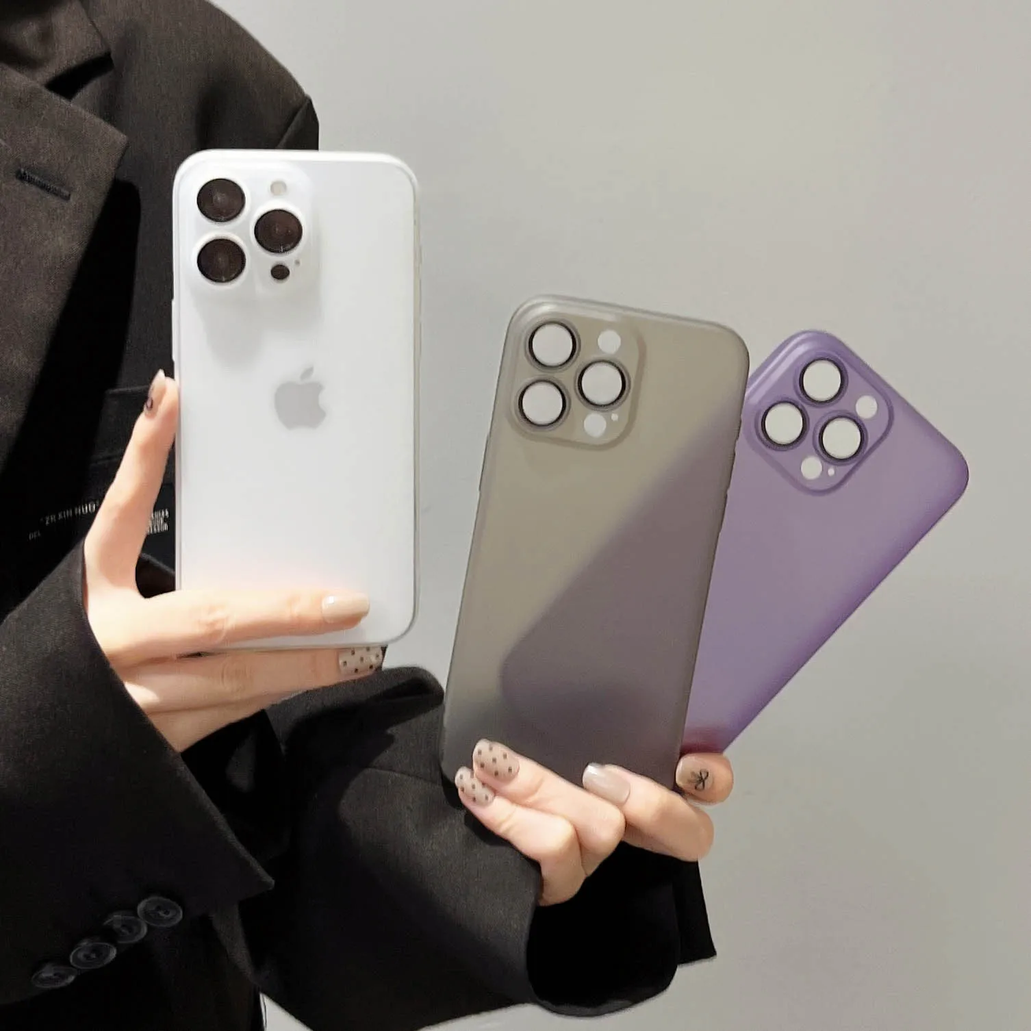 

Ultra-thin Mousse Lens Protection Phone Case For iPhone 16 15 14 13 12 11 17 Pro Max Air Plus Lightweight and shock-resistant