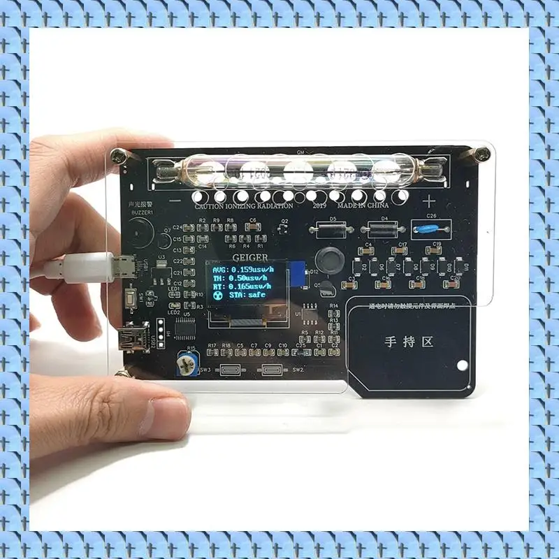 

DIY Geiger Counter Kit Assembled Module Nuclear Radiation Detector X Γ Β Rays Detecting OLED Display Radiation Tester Durable
