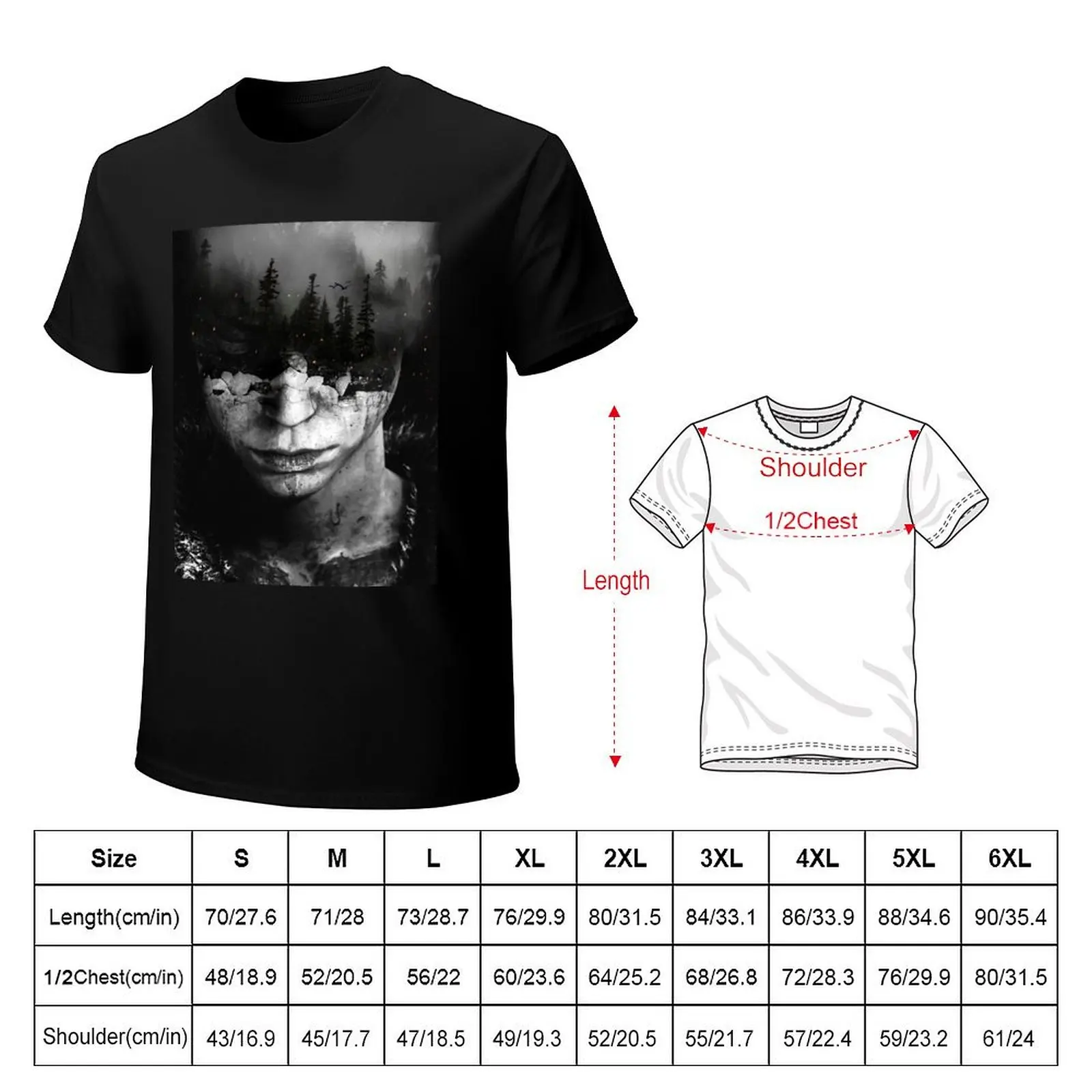 Hellblade: Senua's Sacrifice T-Shirt custom shirt Aesthetic clothing cute tops summer top mens graphic t-shirts anime