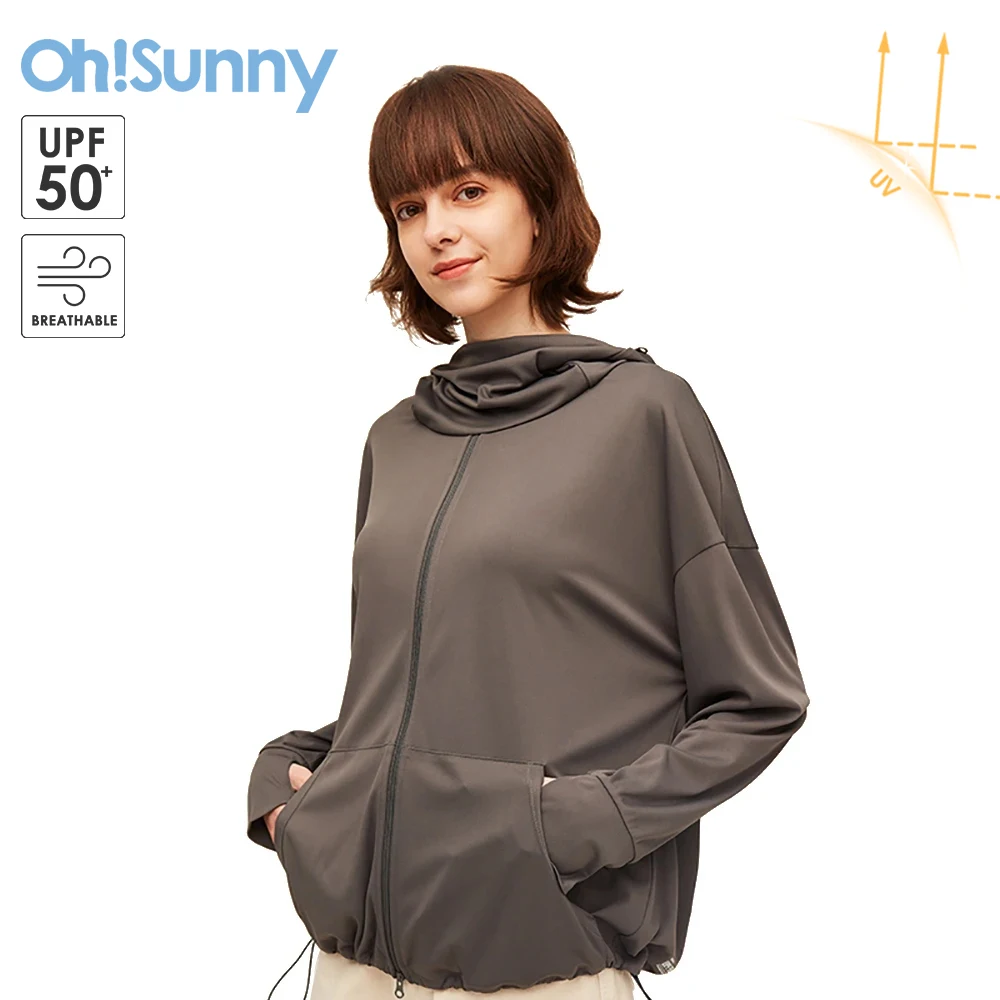 

OhSunny New Women Jackets with Bear Ears Anti-UV Skin Coat UPF50+ Quick Dry Hoodie Summer Outdoors Clothing for Running