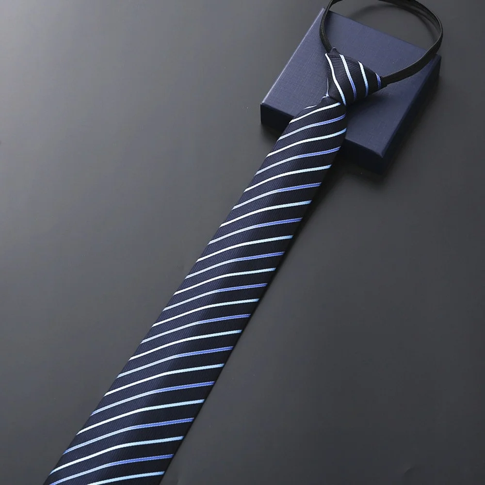Professionelle Herren-Krawatte mit Reißverschluss, 8 cm, für Business, formelle Anlässe, Arbeit, Mode, Herren-Krawatte für Meetings, Hochzeiten, Alltag. – Detail 3