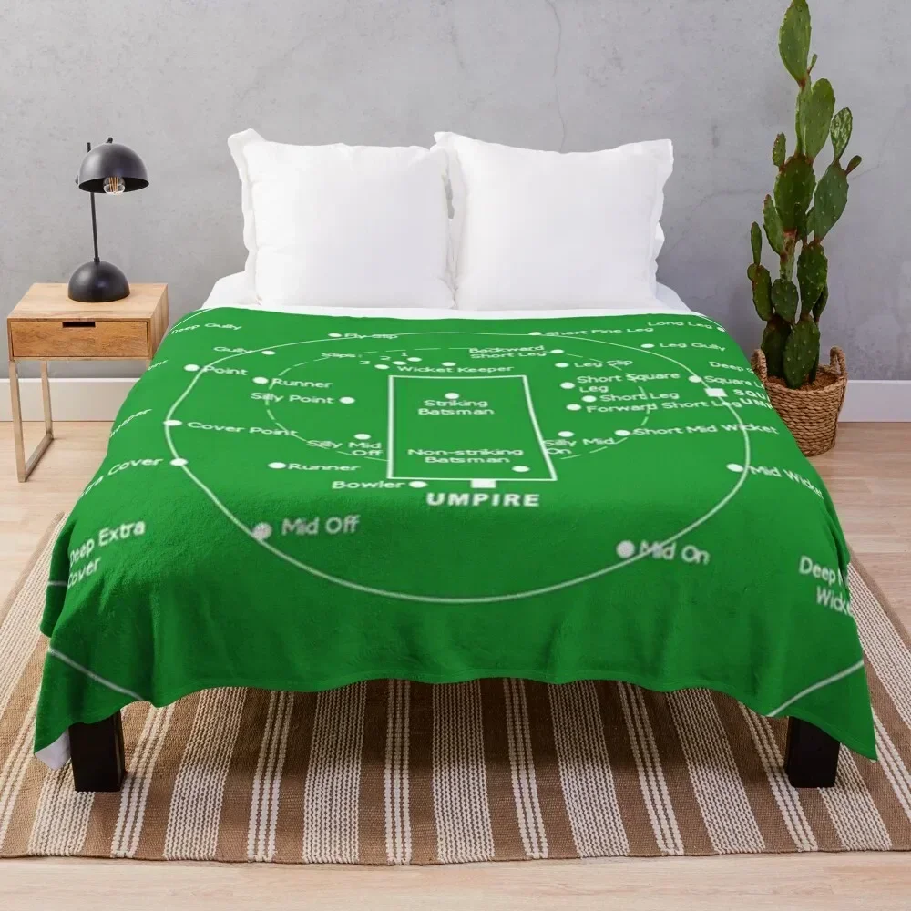 CRICKET PITCH POSITIONS- Fielding Positions Diagram classic Throw Blanket Tourist Hair Blankets