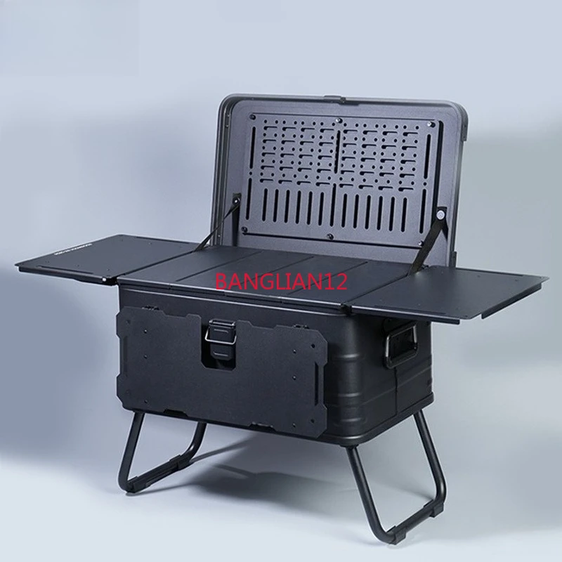 

Кемпинговый ящик для хранения из алюминиево-магниевого сплава, модифицированный ящик, автомобильный ящик с треногой