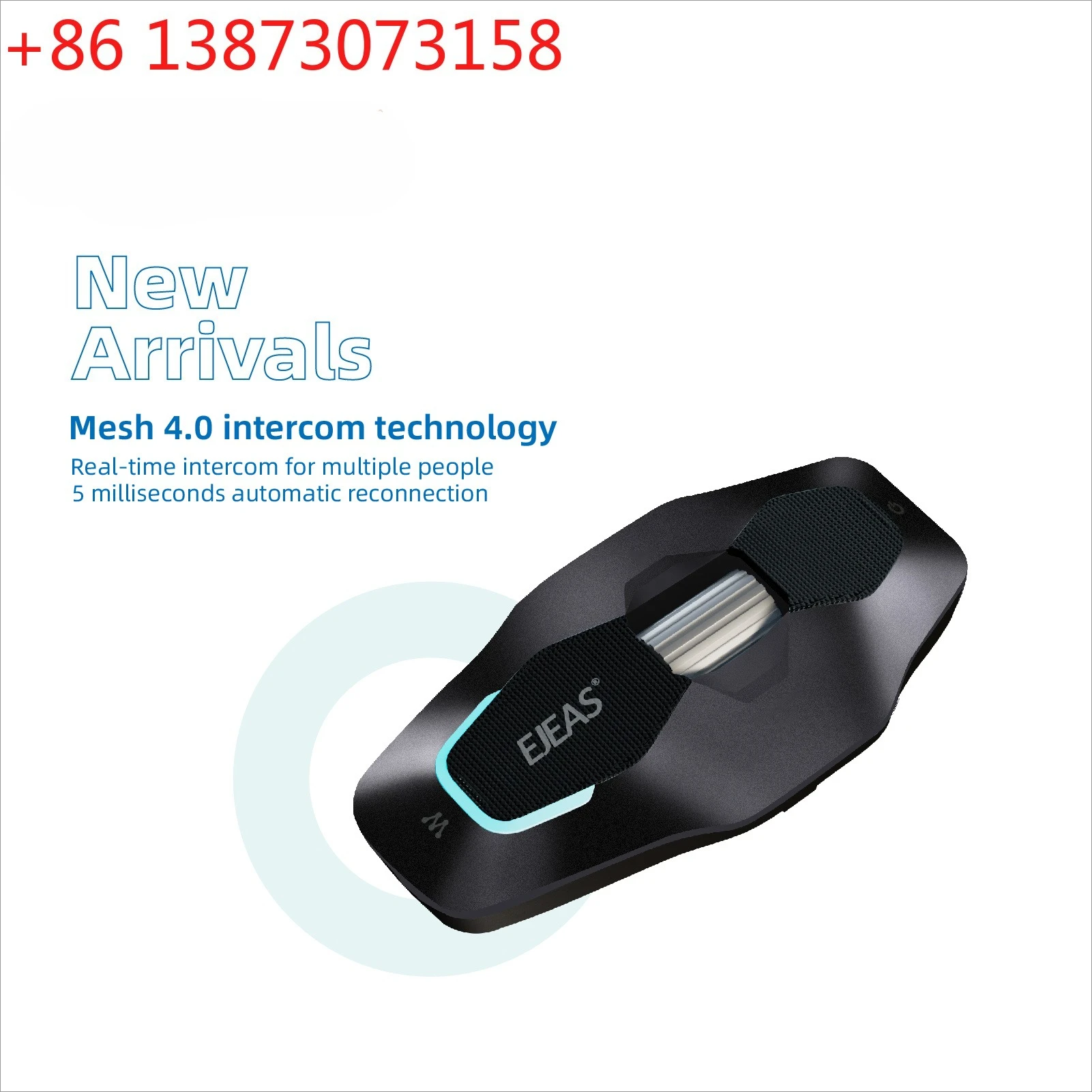 EJEAS X10 Intercomunicador Bluetooth para Casco, Impermeable, Full Duplex, Auriculares Intercomunicadores para Motocicleta