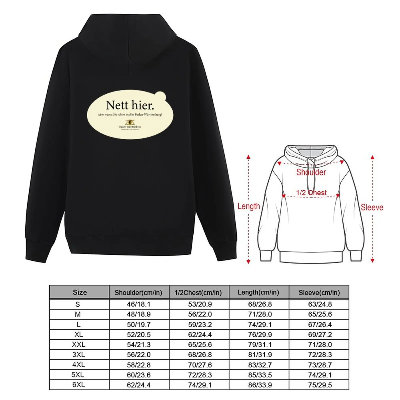 nett hier aber waren sie schon mal in baden württemberg Hoodie clothes for men winter clothes korean style clothes hoodie man
