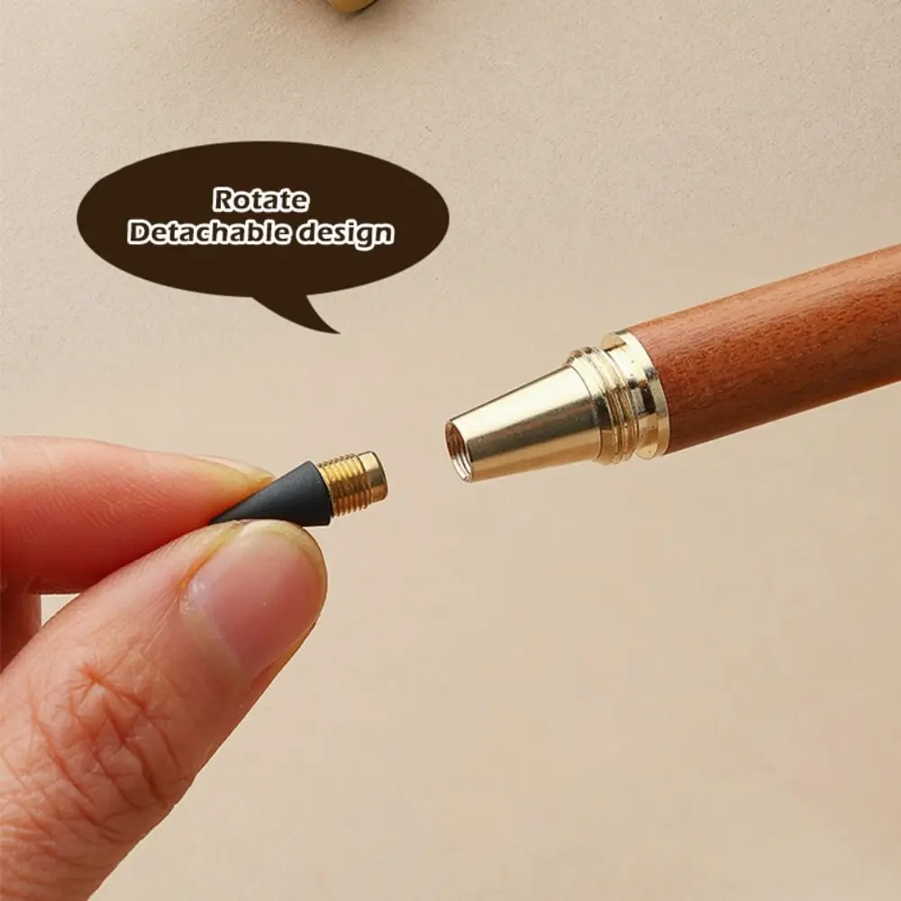 Simple Wooden Pencil No Ink Non-Sharpening Eternal Pencil Unlimited Writing Pencil Gift