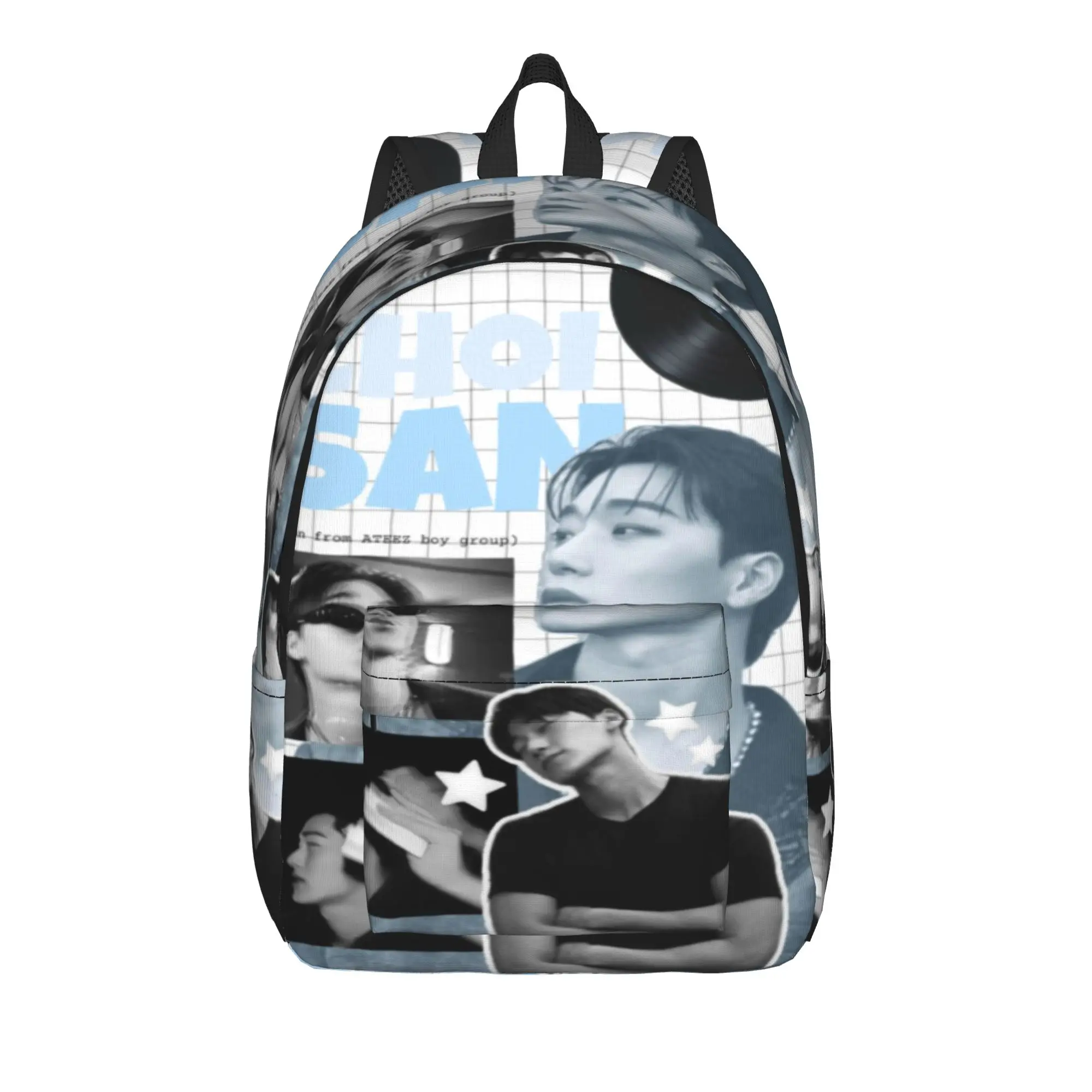 choi san bad ateezs Backpack for Men Women Casual High School Hiking Travel Daypack  College Shoulder Bag Outdoor