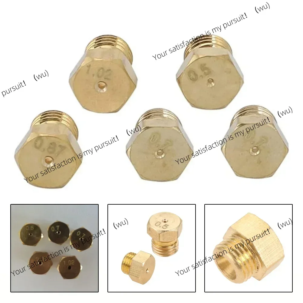 5 Pieces LPG, Gas Furnace LPG Conversion Kit Nozzle Propane Injector Stove Parts