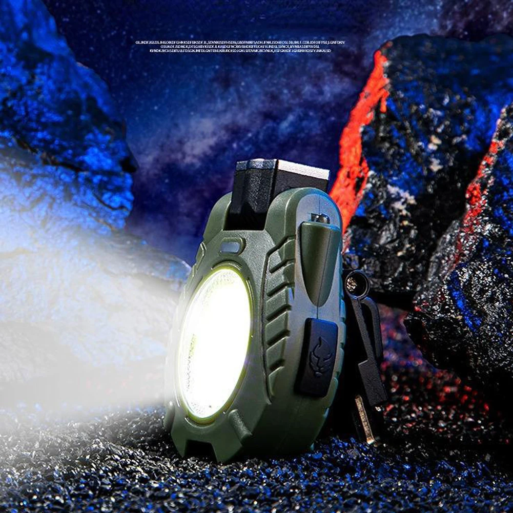 

Mini Work Light LED Flashlight USB Rechargeable COB Keychain Light Portable Flashlight Outdoor Camping Torch Lamp